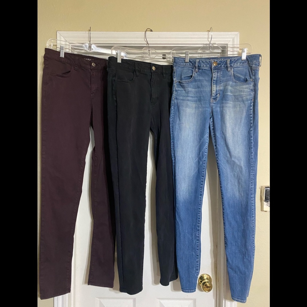 AMERICAN EAGLE~LOT 3 Pair Women’s Jeans~12 X-Long